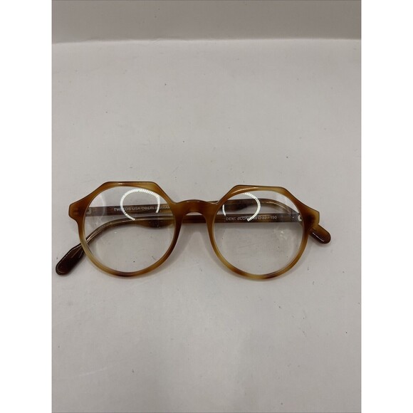 Tweeds USA Eyeglasses Oberlin Demi Blond Designer Demo Lens  Tweeds USA Eyeglasses Oberlin Demi Blond Designer Demo Lens Brown 48-22-150